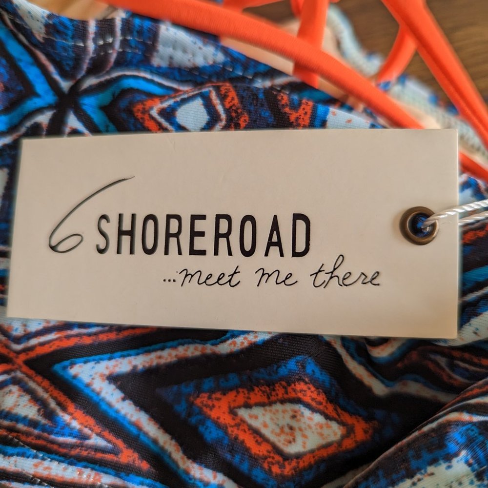 6 Shore Road Mai Tai Luna Geo Bikini Top S